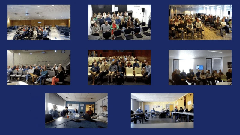Een collage van workshops en sessies in volle zalen bij ENGIE.