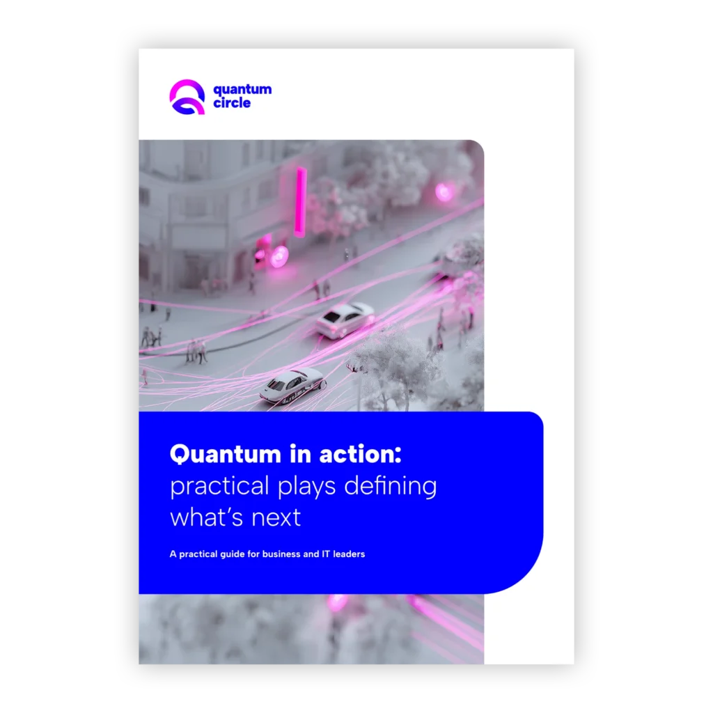 De cover van de gids Quantum in action van Quantum Circle.